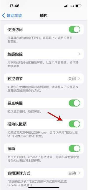 洪洞苹果手机维修分享iPhone手机如何设置摇一摇删除文字 